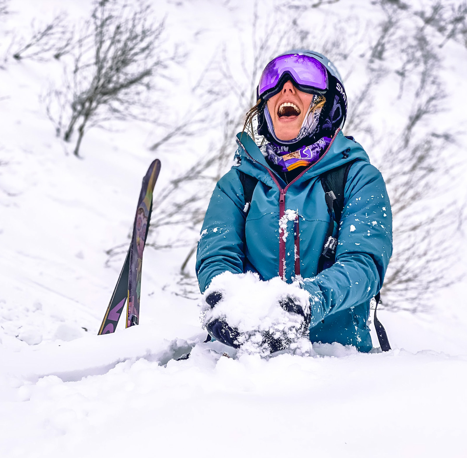 Skier Laughing